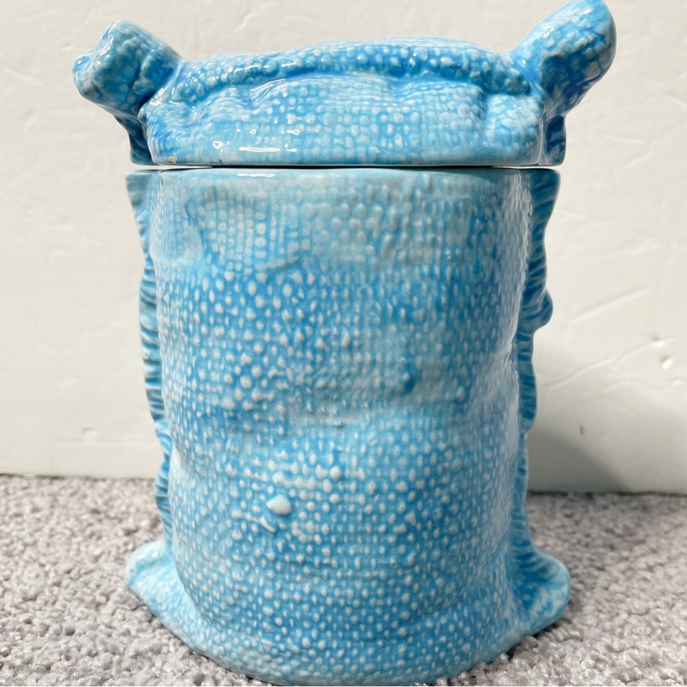 Vintage Holly Hobbie Flower Sack Ceramic Covered Jar Canister 1973 Japan - Picture 2 of 10